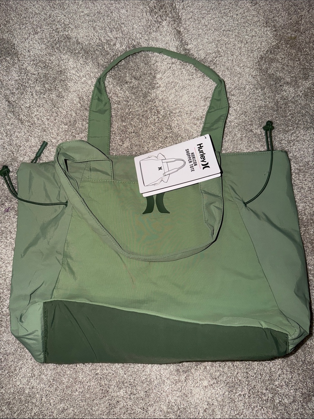 Hurley Green Reversible Tote Bag